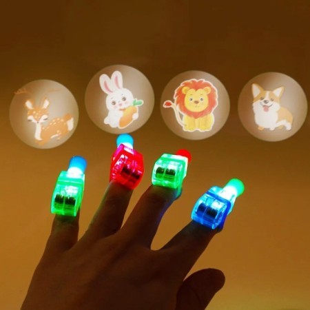 5 PCS LED Light & Lighting Cartoon Finger Projection Lamp